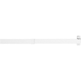 Graber Flat Lock-Seam Sash Rod (28 to 48-Inch Adjustable Width, White)