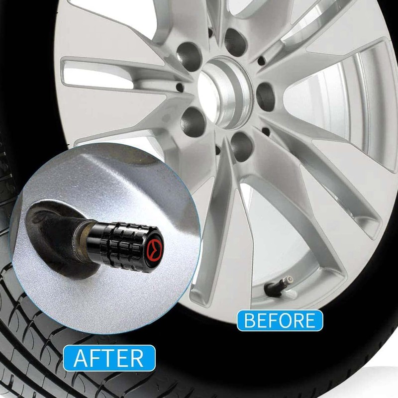 Air Valve Cap, Mazda, High-Grade Alloy, for Cars and Motorcycles,