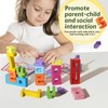 CHIYR 20 Pcs Stacking Wooden Math Numbers Blocks for 3+