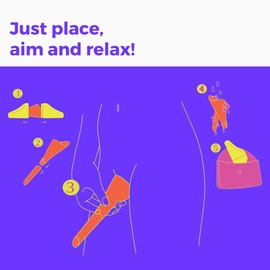 Female Urinal Device with Portable Potty for Adults/Reusable - Urinal for Women, Camping Necessities and Outdoor Activities, Freedom Funnel, Pee Funnel for Women, Standing Up to Pee Funnel (Blue)