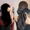 Black White Hair Bow for Women Girls Black Large Hair