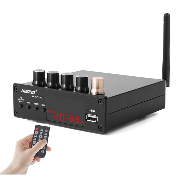 XRONG TF16B Home Audio Amplifier 100Wx2+100W Subwoofer Bluetooth 5.2 Stereo