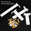 Pack of 4 Shelf Brackets, White, 125 mm Shelf Wall