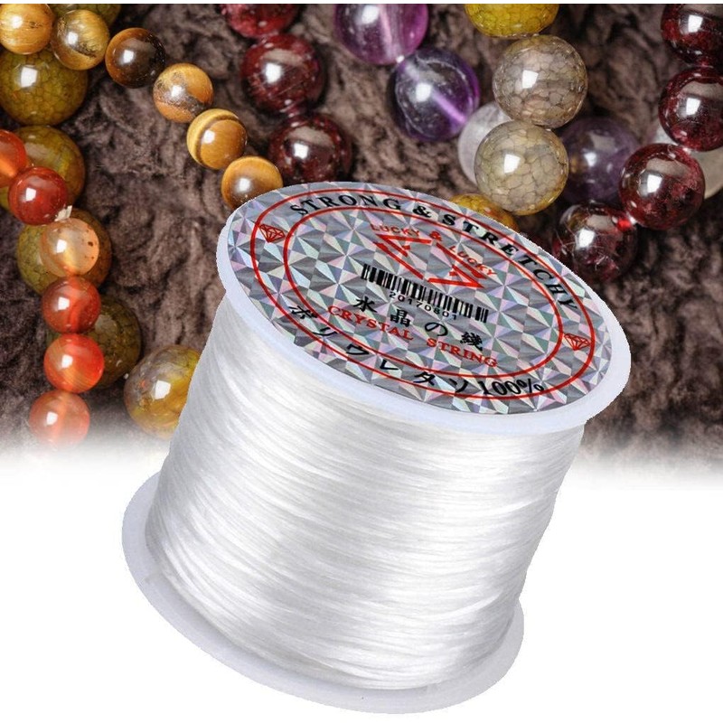 Strong Elastic Crystal Beading Cord Elastic Bracelet String Cord 1mm