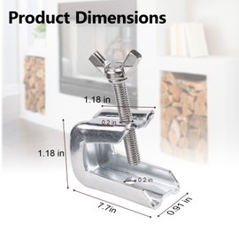 Fireplace Damper Clamp for Stainless Steel Fireplace Parts Damper Stopper Fireplace, Gas Log Fireplace 2 Pack