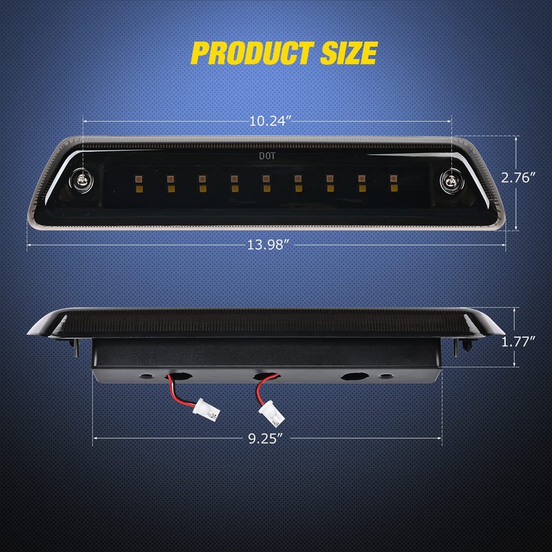 Nilight Third Brake Light Tail High Mount 3rd Stop Cargo