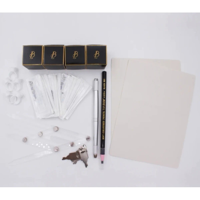 Kit Microblading Y Microshading Pigmentos Biomaser Estuche Plateado