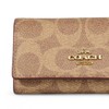 Coach 33069 B4NQ4 Women's Accessory Key Case (Brass x Tan