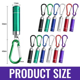 LED Torch Set, 12 Pieces Mini Torch Keyring, Children's Torch, Key Ring Torch, for Party Bags, Children's Birthday, Children Outdoor Camping (6 Colours)