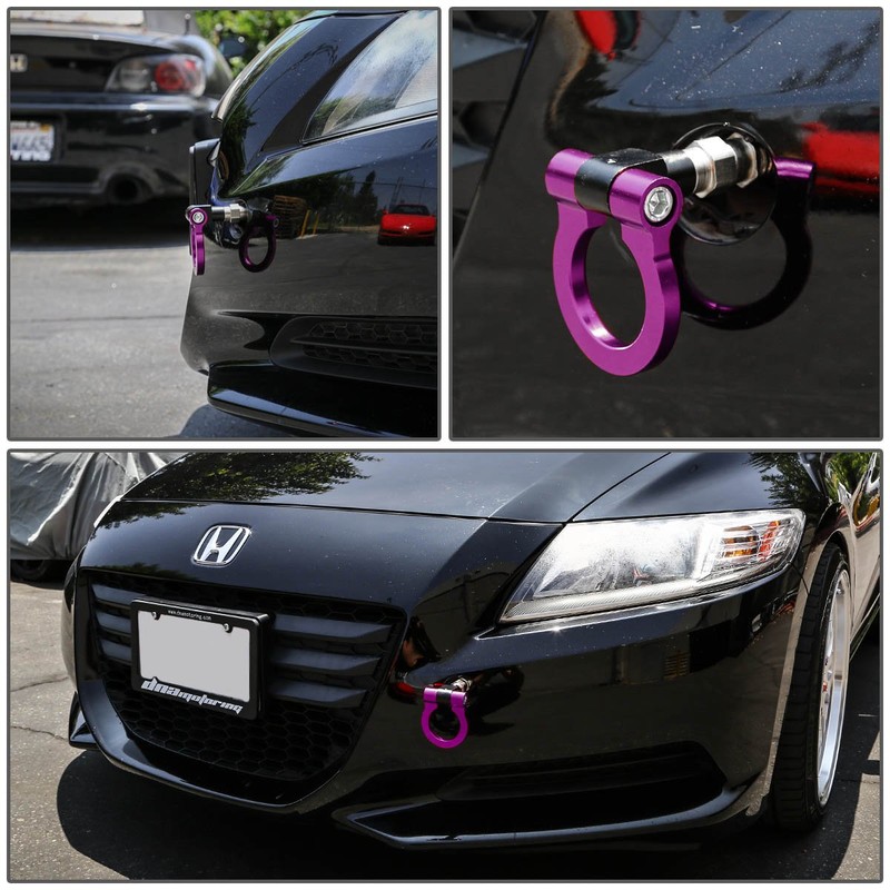 DNA MOTORING Purple Aluminum Front/Rear Japanese Car Trailer Tow Hook