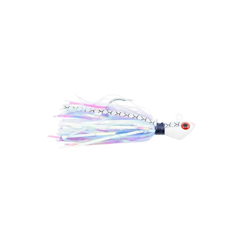 No Alibi Alien Jig Inshore Series, Pearl Blue Skirt, 1/2