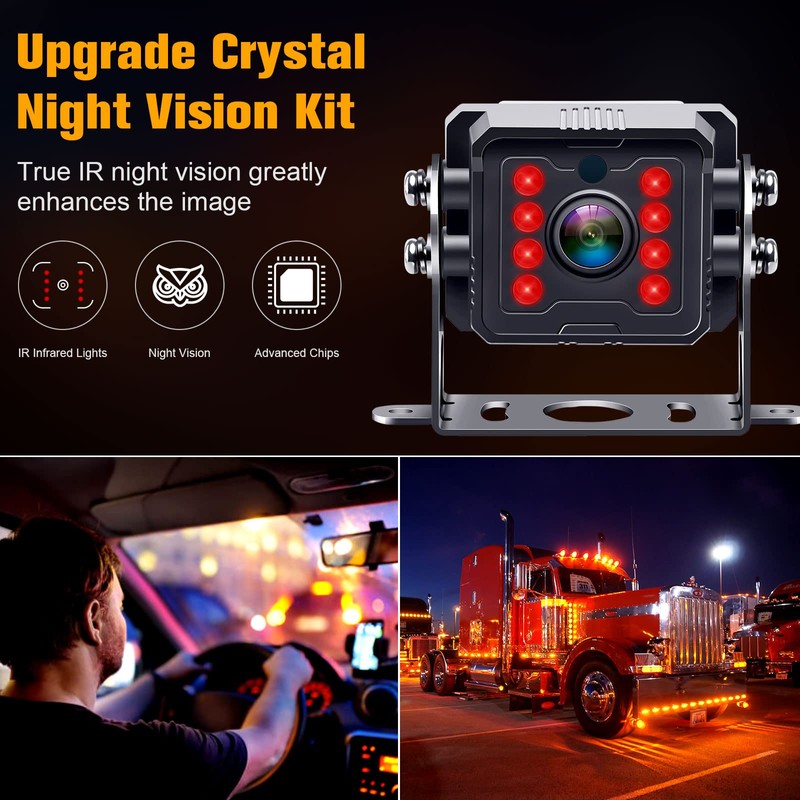 Dual RV Backup Camera System: 7" Monitor with Split Screen