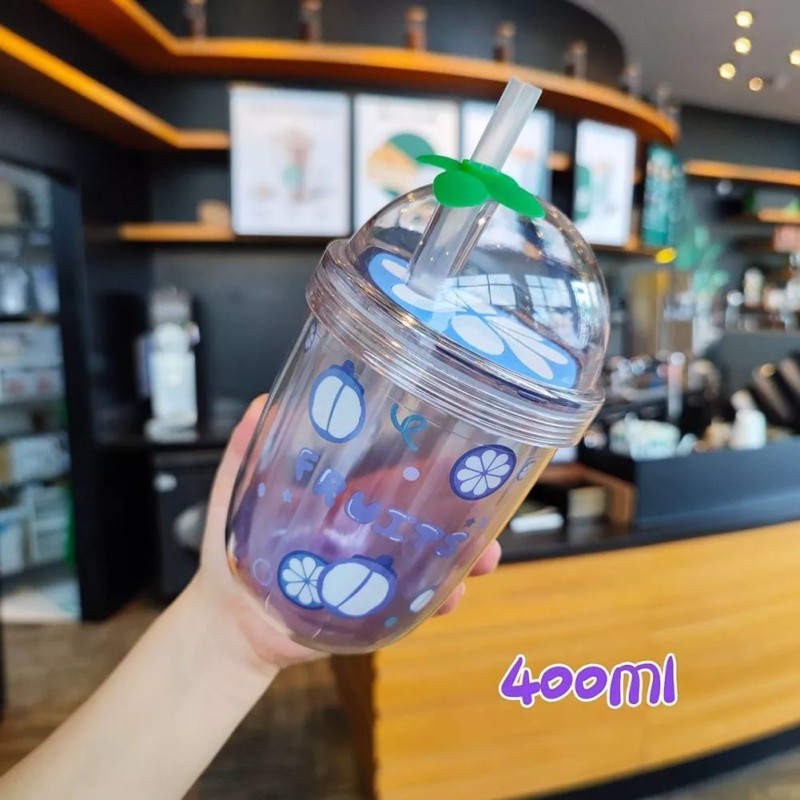 KH Vaso Escolar Hermético Fruta Mora Azul Regalo Amigas Niños