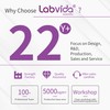 Labvida 4 vasos de plástico apilables, vol.500 ml, material de