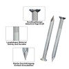 Pack of 120 Nails 20 mm Steel Nails Concrete for