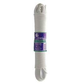 Everlasto Quality Special White PVC Clothes Line Washing Line 4mm Thick - Various Lengths (25M)