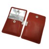 BMTick 2 Pack Red & Black Leather Ashtray Pocket Pouch