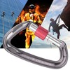 7075 Aviation Aluminum Master Lock Carabiner D Ring Safety Buckle