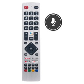 Replacement Voice TV Remote Control Applicable For Blaupunkt BLF/RMC/0015N BA43U5142MEB BA50U5142MEB BA50U5262MEEB 4K Android TV and Compatible with SHARP SHW/RMC/0134