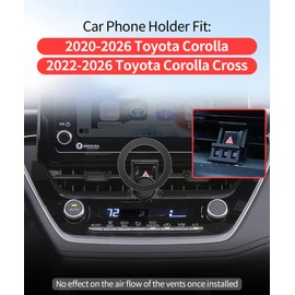 MaserWeller Car Phone Holder for Toyota Corolla 2020-2026 / Corolla Cross 2022-2026 Accessories, 360° Rotation Phone Mount Compatible with MagSafe, Cell Phone Holder Does Not Affect Air Vent