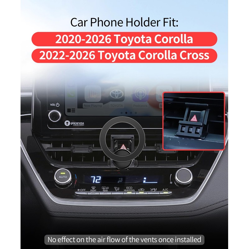 MaserWeller Car Phone Holder for Toyota Corolla 2020-2026 / Corolla