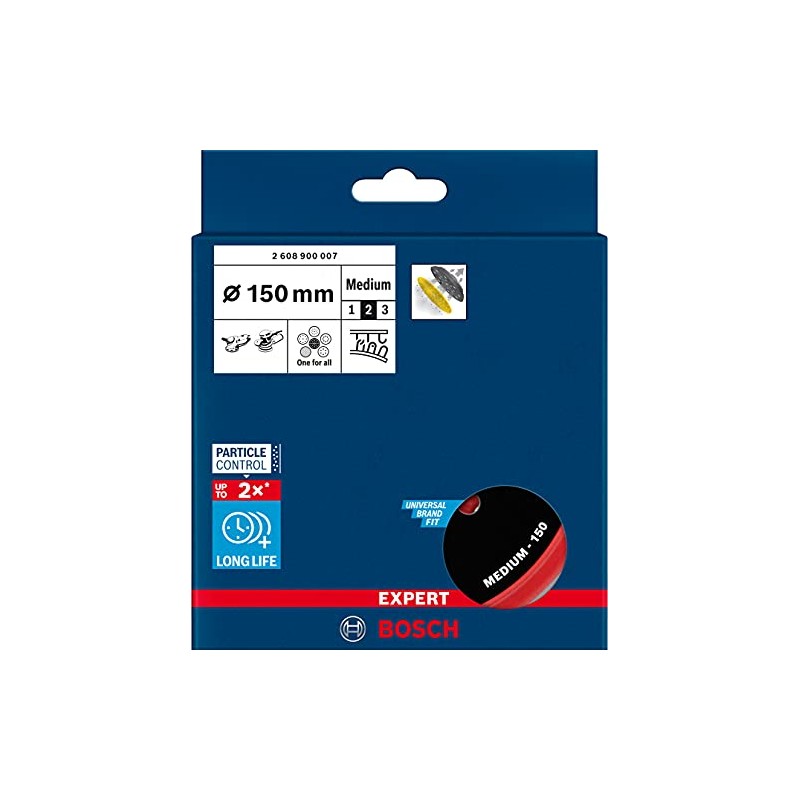 Bosch Professional 1x Expert Multihole Backing Pad Universal (Version Medium,