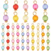 HOBBIESAY 100 Pcs 7.5mm Acrylic Bead Dangle Charms Random Mixed