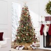 Best Choice Products 6ft Pre-Lit Cashmere Christmas Tree, Premium Semi-Flocked