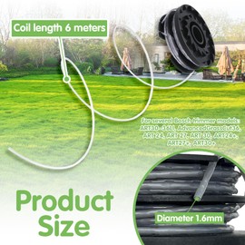 6 pieces nylon grass trimmer replacement spool, grass trimmer replacement thread spool, thread spools for grass trimmer, for 36ART 30-36 LI ART 24ART 24 + ART 27 ART 27 + ART 30 ART 30 + replacement