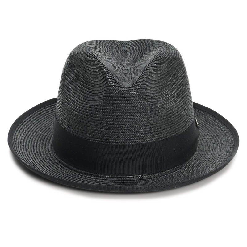 Stetson Men's Latte Florentine Milan Straw Hat, Black, 7.25