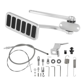 RADHLBNIU Universal Aluminium Accelerator Pedal 24" with 36" Stainless Steel Braided Accelerator Cable Spring