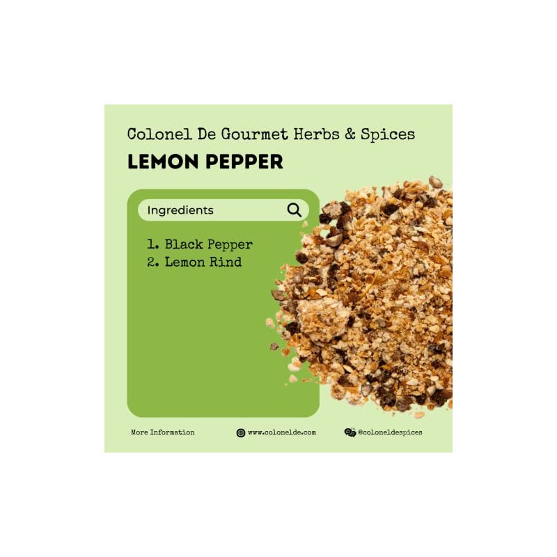 Lemon + Pepper| Colonel De Spices | Small Batch Blended