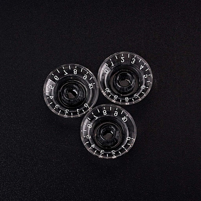 Alnicov Guitar Contral Knobs,Silver Electric Guitar Speed Knobs With Abalone