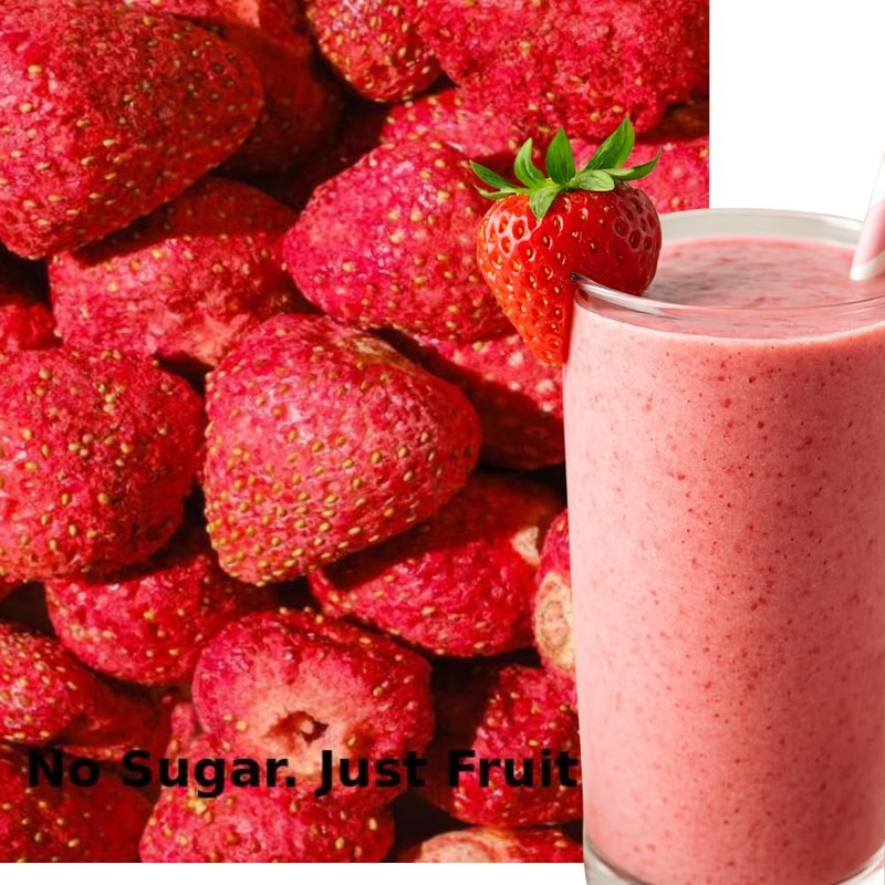 Panfruit Organic Freeze-Dried Strawberries – Whole Fruit Snack, 4 Single