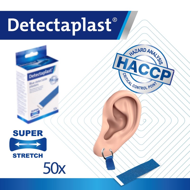 Detectaplast Blue bandaids Elastic, Metal detectable and Flexible bandaids, Essential
