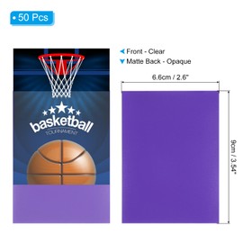 PATIKIL Soft Clear Cards Sleeves Cardholders 3.5x2.6inch, 50 Pack Frosted Trading Card Protectors for Standard Collectable Baseball Game Trading Card, Purple