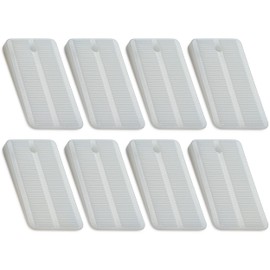 Qualihome Nylon Plastic Shims for Leveling - Clear Plastic Wedges for Home Furniture, Toilet, Bed, Restaurant Table Wedges - Non Slip Levelers, Stabilizers with Ribbed Design - 8-Pack, 1-1/8" x 2"