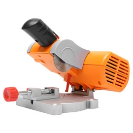 Mini Desktop Cutting Machine, 90W 110V Portable Wood Metal Saw with C-Clamp, Mini Miter Cut-Off Saw for Cut Wood, Plastic, Stone Metals, Max 45° (Orange)