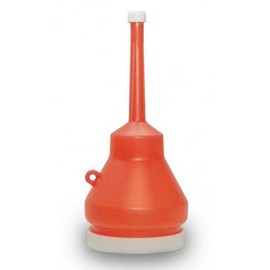 Funnel King 32105-7 1-Pint Double Capped Funnel - Orange (9" Length)-Bulk