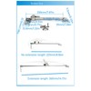 360mm Telescopic Casement Window Stay - Stainless Steel Adjustable Hinge