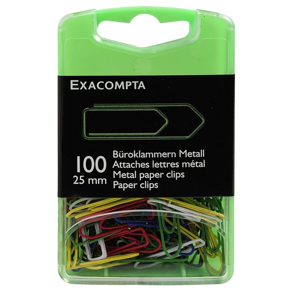 Exacompta - Ref 14744E - Coloured Paper Clips (Pack of