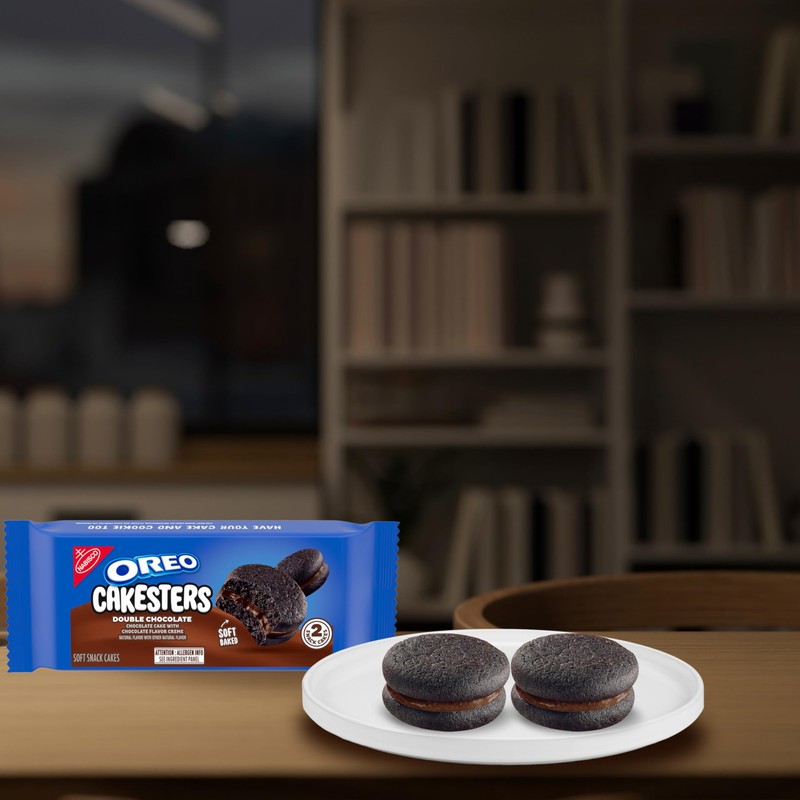 OREO Cakesters Double Chocolate Soft Snack Cakes, 12-5 Count Boxes