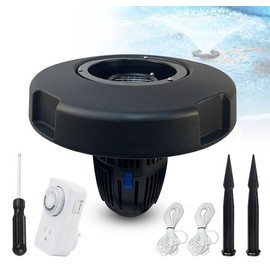 Pond Fountain Aerator，Larger Pond Floating Fountain with 8000 GPH Fountain Pump, 50’ Power Cord, Classic Crown Spray Pattern 4’x9’ for Pond, Lake, Swimming Pool &Water Garden.