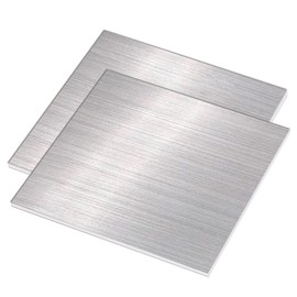 Tynulox 304 Stainless Steel Sheet, 24 Gauge 0.02" Thickness x 8" Width x 8" Length, 304 Stainless Steel Metal Strip Plate (Brushed Finish) for Industry, Machinery, DIY Engineer, Home Decoration, 2 Pcs