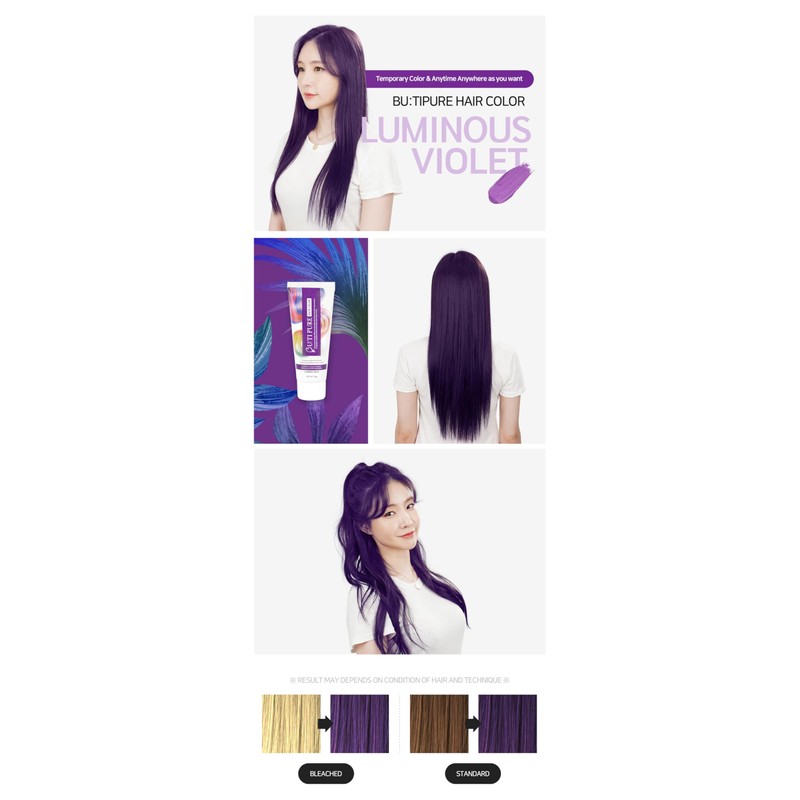 Beauty Pure One Day Hair Color Luminous Violet 2.1 oz