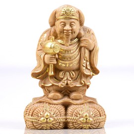 Fanlou Yi Diao Buddhist Statue Lucky Seven Gods Daikokuten (Height 2.4 inches × Width 1.4 inches × Depth 1.2 inches) Business Prosperity, No Illness, Blessings, Good Fortune, Disaster Prevention