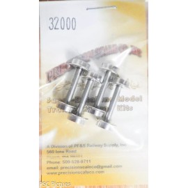 Precision Scale #32000 Wheet Set, 26" SAolid, Fluch Axle, Insulated 1-Side (4)