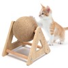 Outamateur Cat Scratching Ball Toy, Sisal Scratching Ball with Stable