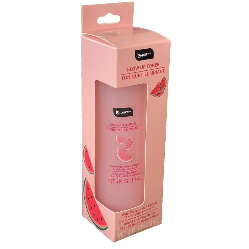 B•PURE “Glow Up” Watermelon Toner, Serum & Night Moisturizer -