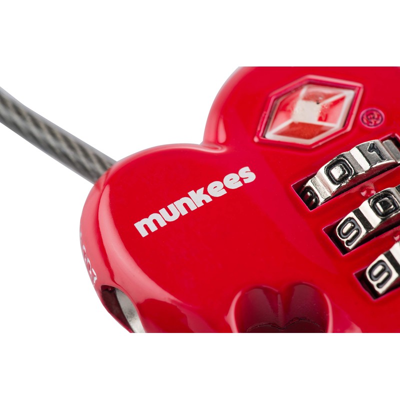 munkees TSA Schloss, Padlock, Zahlenschloss, Lock, Travel Accessoires, Kofferschloss, 3606
